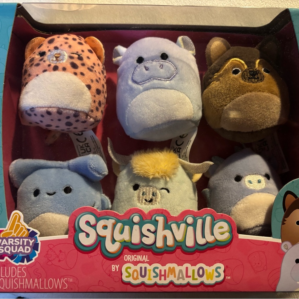 Squishville Squishmallows Plush Set Varsity squad NIB